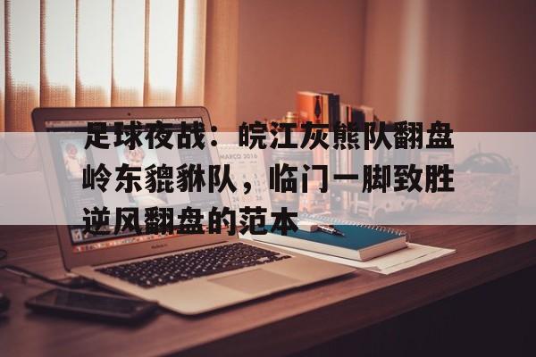 开云登录入口-关于足球夜战：皖江灰熊队翻盘岭东貔貅队，临门一脚致胜逆风翻盘的范本的信息